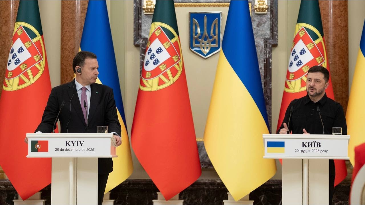 Спілкування Володимира Зеленського і Луїша Монтенегру з медіа